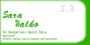sara walko business card