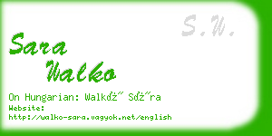 sara walko business card